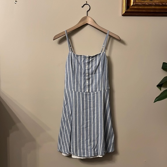 Hollister Blue Striped Dress - Medium - Picture 1 of 3